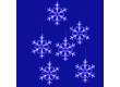 Занавес светодиодный фигурный "Снежинки" Uniel ULD-E1503-072/DTA BLUE IP20 SNOWFLAKES-3