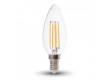 Светодиодная (LED) Лампа FIL (прозрачная) ЭКО_Экономка-C37-08W/2700/E14 _свеча