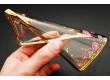 Силиконовый чехол Samsung SM-G950 Galaxy S8 Цветы с Золотистой зеркальной рамкой