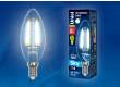 Светодиодная (LED) Лампа FIL (прозрачная) Uniel LED-C35-6W/NW/4000/E14/CL Sky свеча