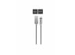 Кабель USB Hoco U10 Zinc alloy reflective Knitted Charging cable (1.2M) Серебристый