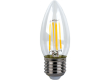 Светодиодная (LED) Лампа FIL (прозрачная) ЭКО_Экономка-C37-08W/2700/E27 _свеча