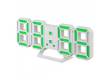 LED часы-будильник Perfeo "LUMINOUS 2", белый корпус / зелёная подсветка (PF-6111)