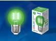 Лампа светодиодная UNIEL COLOR LED-G45-5W/GREEN/E27 GLA02GR зелёная