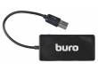 Разветвитель USB 2.0 Buro BU-HUB4-U2.0-Slim 4порт. черный (плохая упаковка)