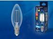 Светодиодная (LED) Лампа FIL (прозрачная) Uniel LED-C35-11W/3000K/E14/CL Sky свеча