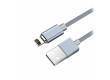 Кабель USB Hoco U40A magnetic adsorption Lightning charging cable metal gray