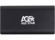Внешний корпус SSD AgeStar 3UBMS1 mSATA USB 3.0 пластик/алюминий черный